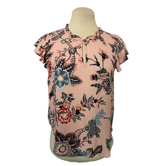 Loft Pink Floral Top Size XXSP - Picture 1 of 8
